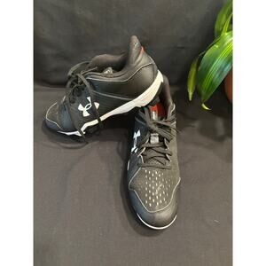 Men’s Under Armour UA Leadoff Low Rm Black Molded Baseball Cleats, size 10